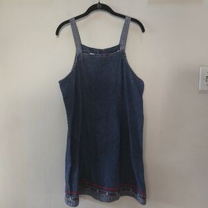 Vintage JL NY Sport Overall Denim Dress